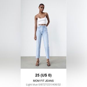 Zara High Rise Classic Mom Fit NWOT